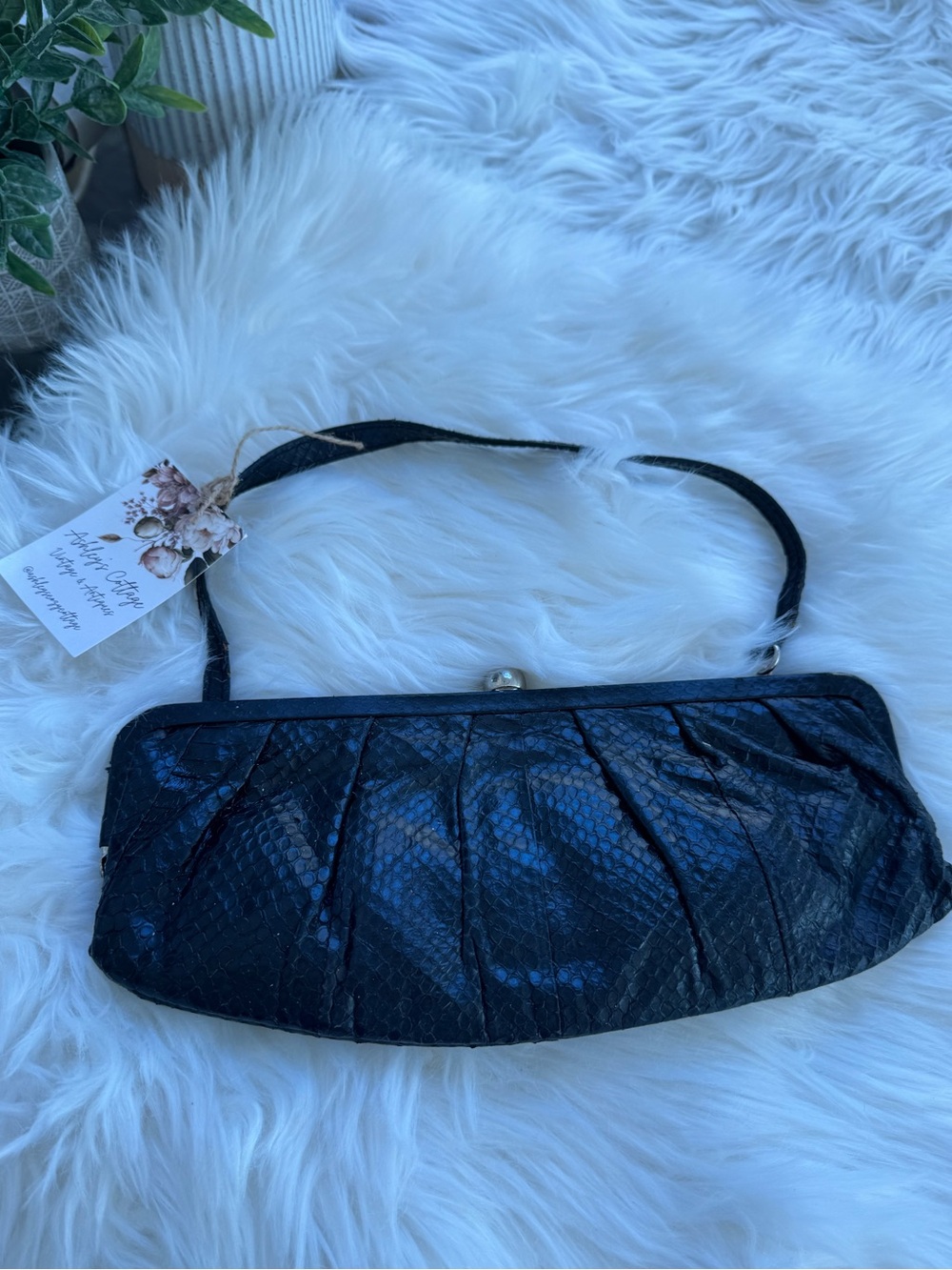 Vintage Snakeskin Francesco Biasia Clutch